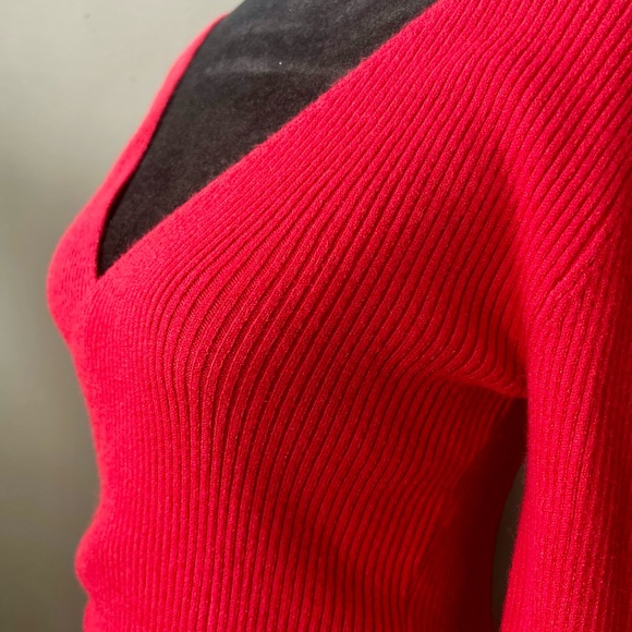 Free Press Red Ribbed Mini Dress - Picture 4 of 4